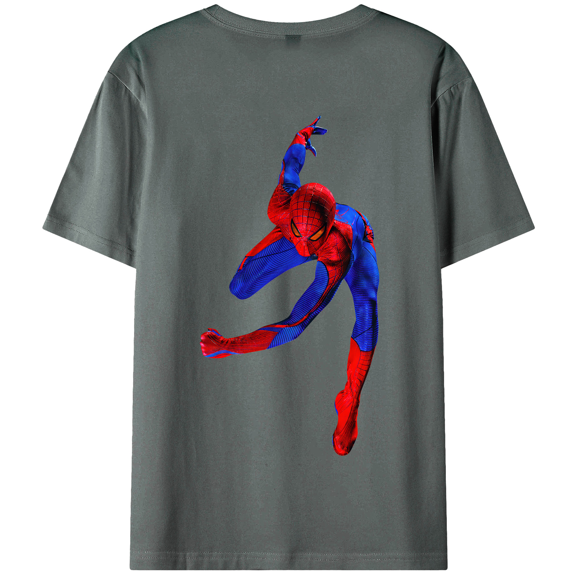 （画像用） Spider Man スパイダーマン 綿100％半袖Tシャツ（背面プリント）